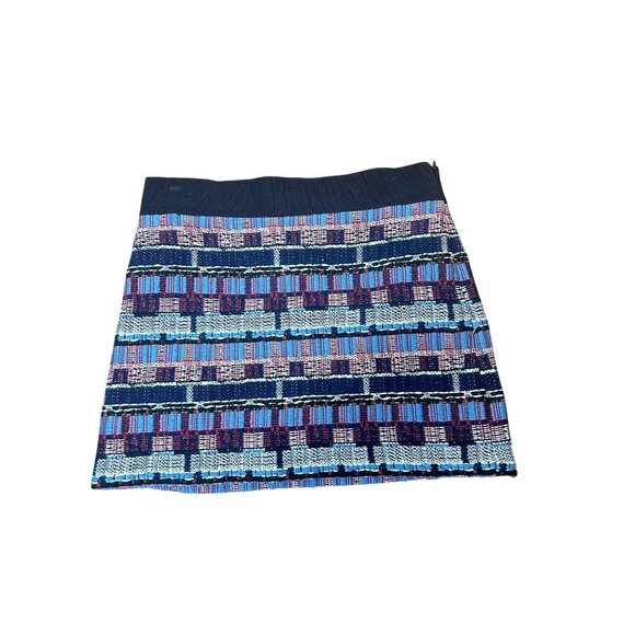 Milly Woven Mini Skirt Size 2 Multicolor Textured Fabric Size 2 - Picture 1 of 4